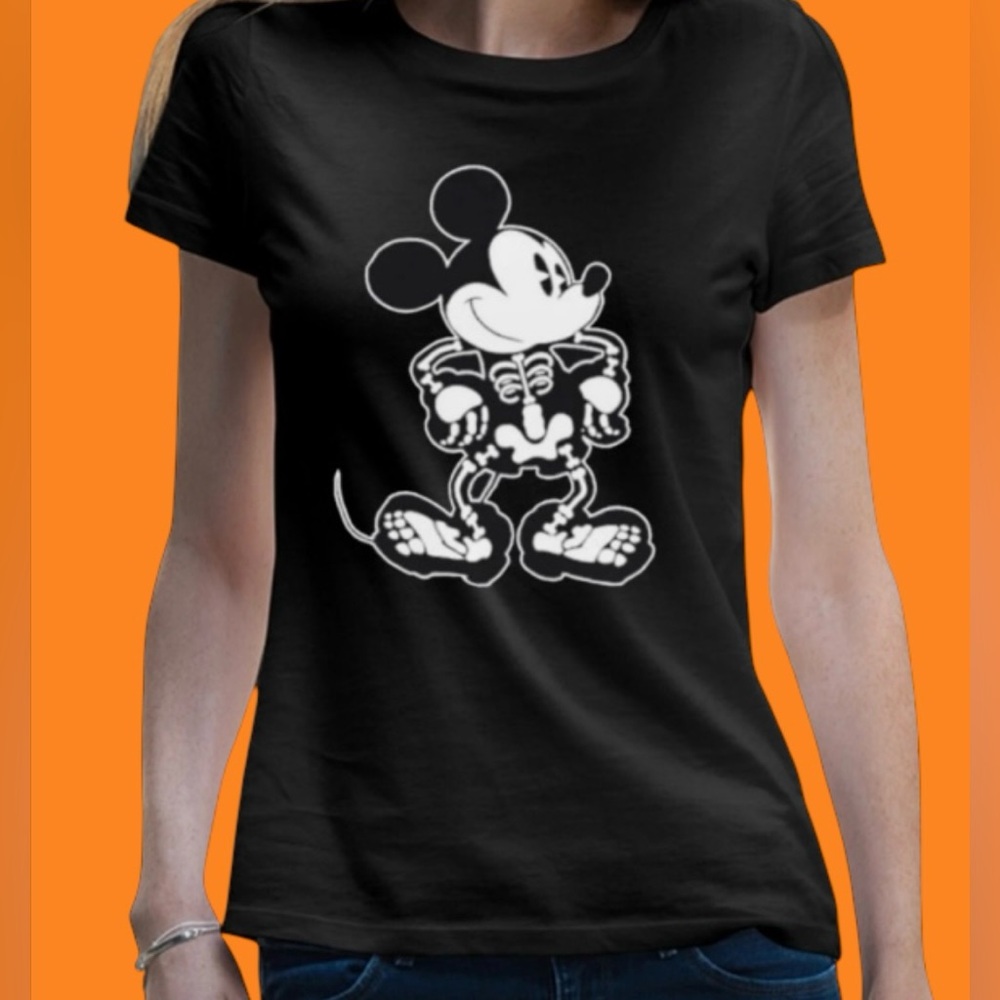🎃 DISNEY! SUPER CUTE MICKEY MOUSE SKELETON TEE! *UNISEX*